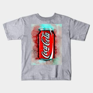 Watercolor Coke Can Kids T-Shirt